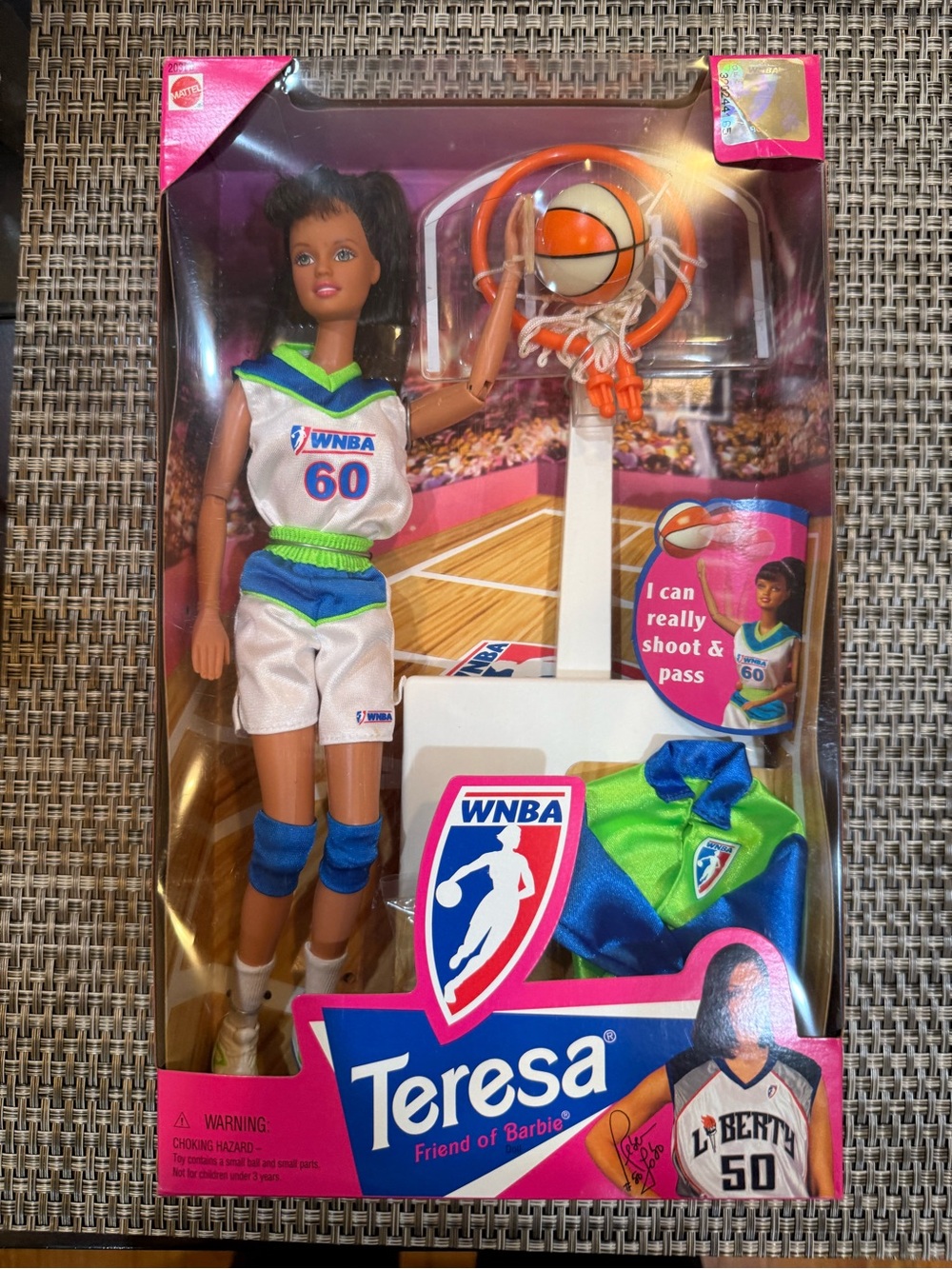 Barbie Teresa WNBA Basketball Doll - White, Blue, Green, Orange